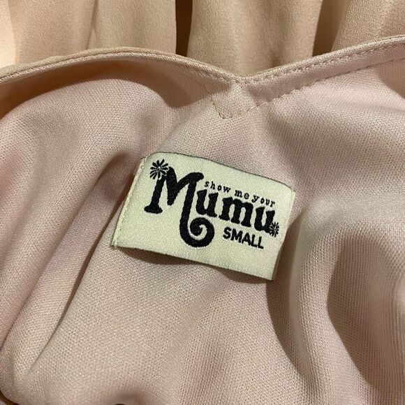 Show Me Your Mumu Kendall Maxi Dress in Dusty Blush Crisp Small - Picture 8 of 9